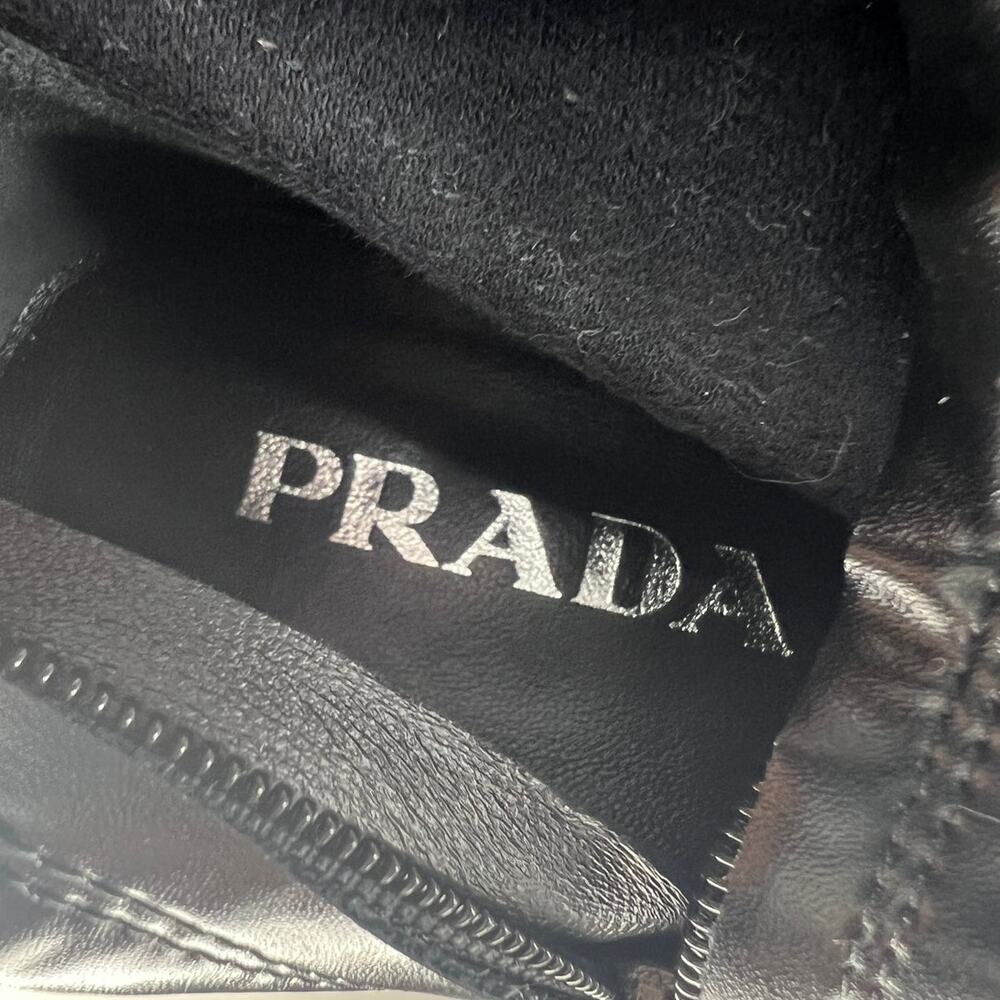 Prada Black Stretch Napa Over-the Knee Platform Boots - Picture 14 of 16